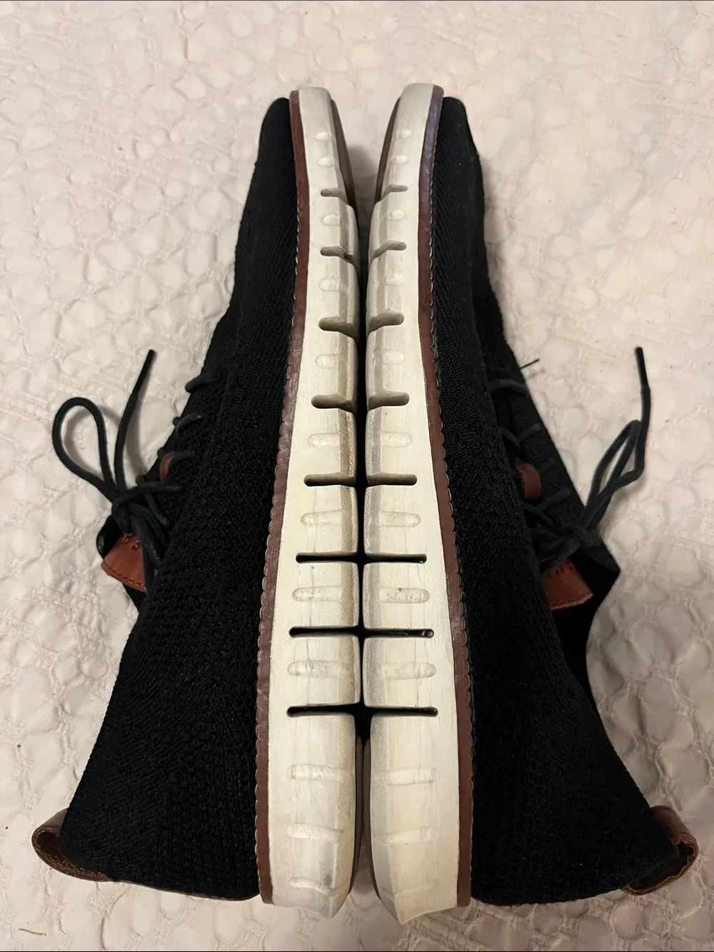 Cole Haan Zero Grand Remastered Black Knit Derby Oxford Brown Leather Accent 9
